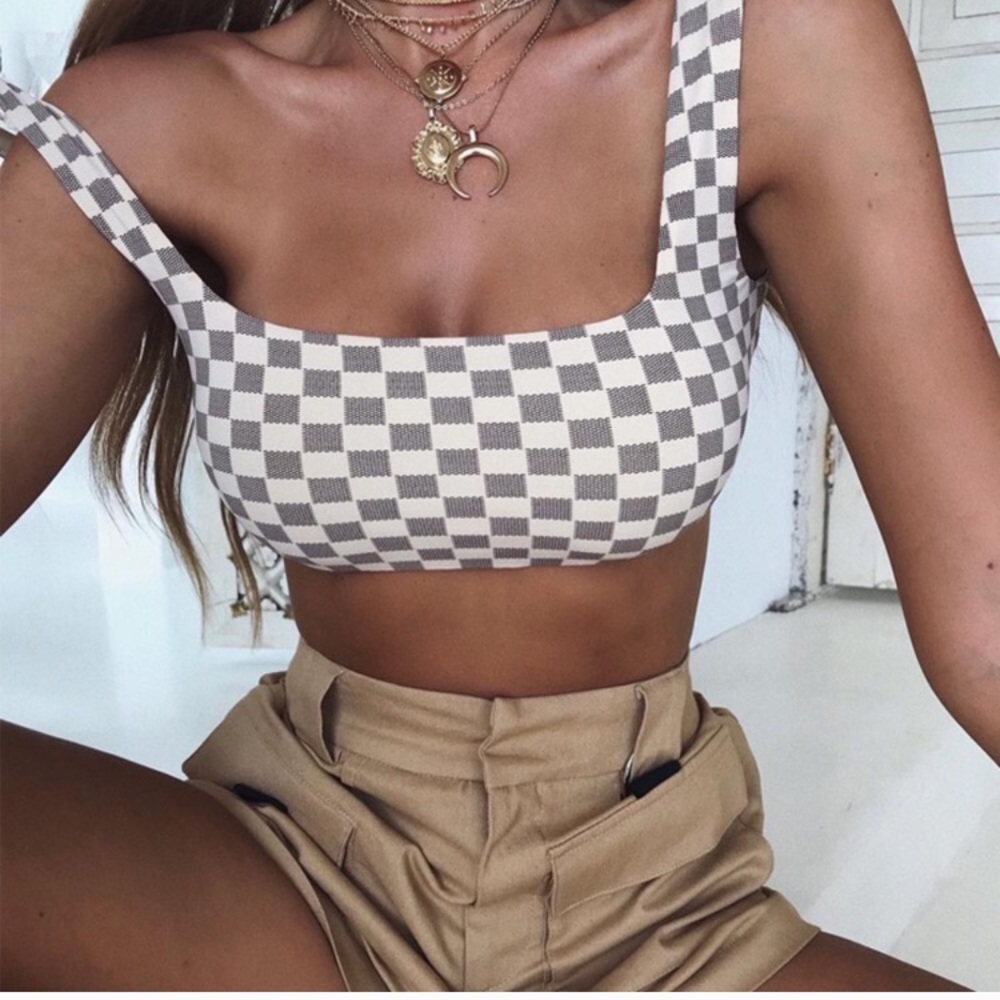 Checkered Crop Top